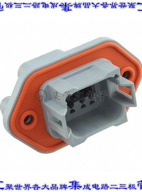 AT04-08PA-PM12 矩形连接器外壳8POS插座2排公形引脚灰色面板安装