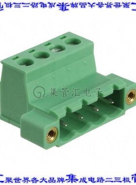 1825527 端子块连接器4POS插头公引脚5.08mm绿色自由悬挂