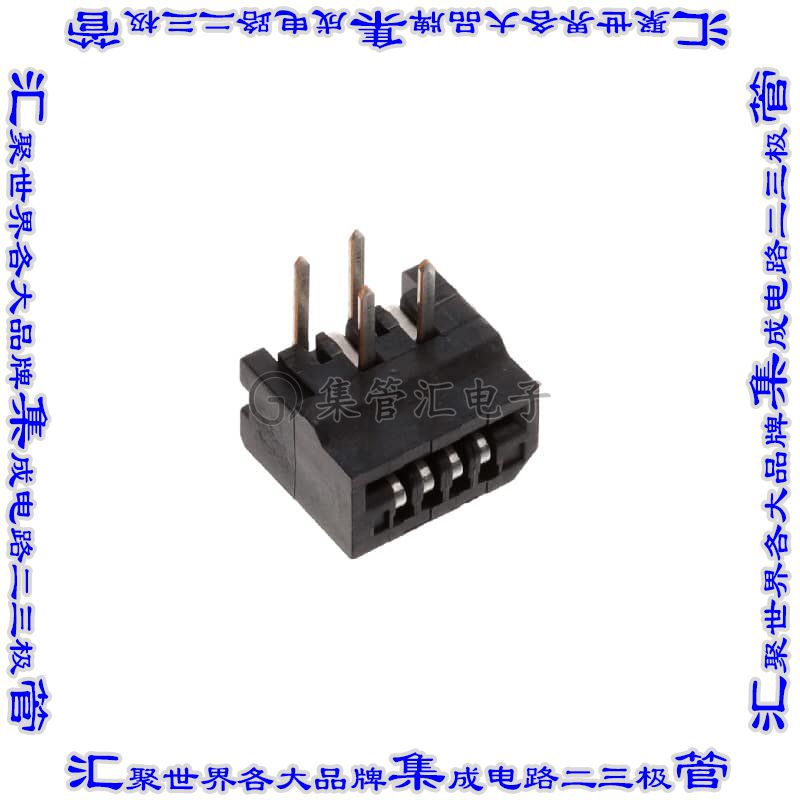 HLW4R-2A7LF 连接器4POS FFC/FPC 1mm触点顶部通孔直角