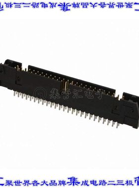 1658694-4 针座连接器50POS接头2排2.54mm公形插针通孔直针镀金