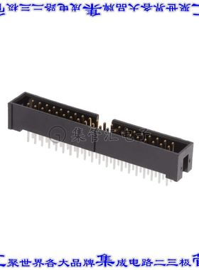 TST-120-02-L-D 针座连接器40POS接头2排2.54mm公形插针通孔直针