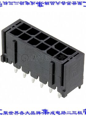 66201221122 针座连接器12POS接头2排3mm公形插针通孔直针锡