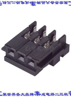 03HR-4K-P-N 矩形连接器3POS插座2.5mm母插口黑色IDC锡自由悬挂