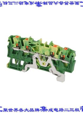 2202-1407 端子块连接器4POS接地地面5.2mm绿色黄色12-18AWG
