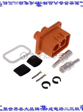 ELRA2Y25 矩形连接器2POS插座16mm公引脚橙色压接面板安装