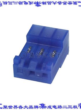 3-643821-3 矩形连接器3POS插座3.96mm母插口蓝色IDC锡自由悬挂