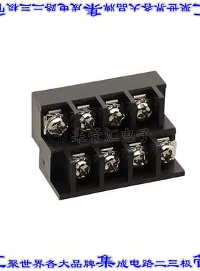 YK66C0803000G 端子块连接器4电路隔板接线座2排7.62mm螺钉带紧固