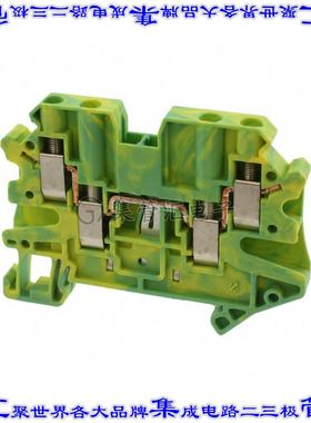 3044597 端子块连接器4POS接地地面6.2mm绿色黄色10-26AWG