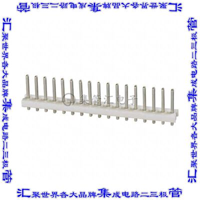 1-640383-7 针座连接器17POS接头3.96mm公形插针通孔直针锡