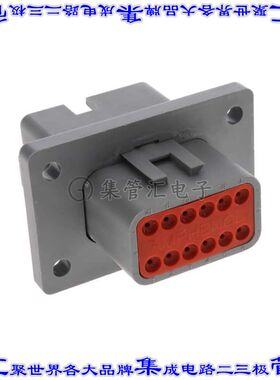 AT04-12PA-BL04 矩形连接器外壳12POS插座2排公形引脚灰色面板安