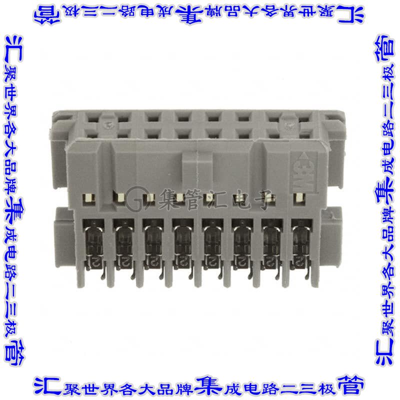 CHG-2016-J01010-KEP 矩形连接器16POS插座2排2.54mm母插口灰色ID