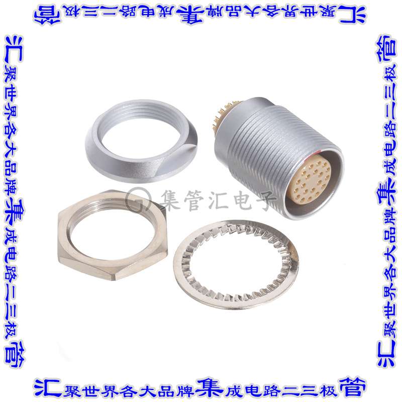 ECG.3B.320.CLL 圆形连接器20POS插座母插口焊杯镀金面板安装