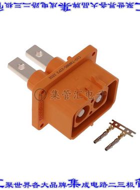 ELRA2Z03 矩形连接器2POS插座16mm公引脚橙色螺钉面板安装