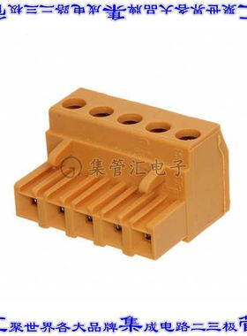 1282060000 端子块连接器5POS插头母插口5.08mm橙色自由悬挂