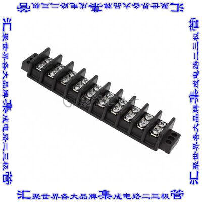 TB300-10 端子块连接器10电路隔板接线座2排14.27mm螺钉