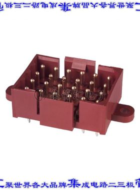 1-206763-3 针座连接器24POS接头4排5mm公形插针通孔直针镀金