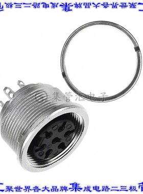 T3478018U 圆形连接器7POS插座母插口焊杯镀金面板安装