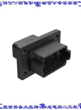 AT04-12PB-L012 矩形连接器外壳12POS插座2排公形引脚黑色面板安