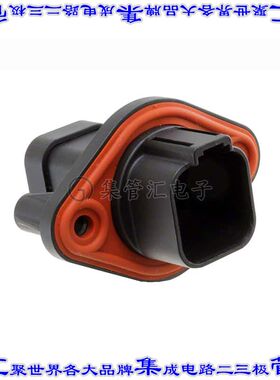 AT04-6P-PM14 矩形连接器外壳6POS插座3排公形引脚黑色面板安装