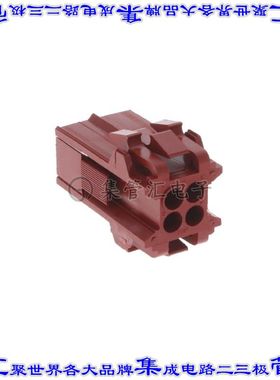 207016-1 矩形连接器外壳4POS插座2排5mm公形引脚黑色自由悬挂