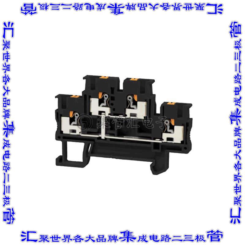 TBDR-12-25-BK 端子块连接器4POS馈通式5.2mm黑色12-26AWG