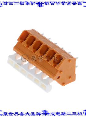 1914640000 线对板连接器6POS接线端子5mm通孔45角度带板