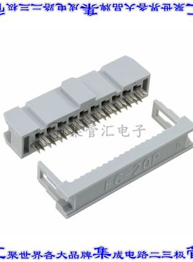 AWP 20-7240-T 矩形连接器20POS插口2排2.54mm母插口灰色IDC镀金