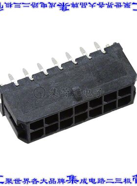 430451424 0430451424针座连接器14POS接头2排3mm公形插针通孔直