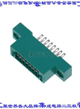 845-008-500-104 卡边缘连接器8POS母头2.54mm绿色镀金