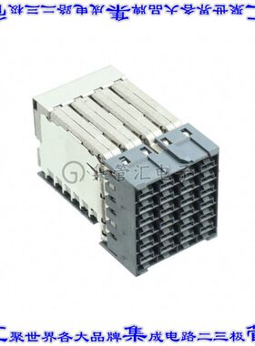 2187687-1 背板连接器48POS插座母插口6排2.5mm板边缘通孔直角黑