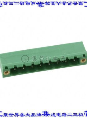 1924143 端子块连接器8POS接头公引脚带罩5.08mm绿色90DEG通孔
