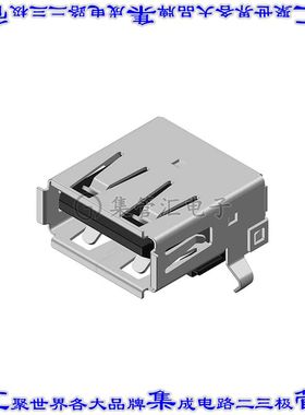 CU01SAH1S00-NH 连接器USB-A插座4POS USB 2.0通孔直角