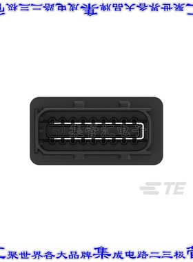 1-2369516-1 矩形连接器18POS接头2排4mm公引脚黑色压接银自由悬