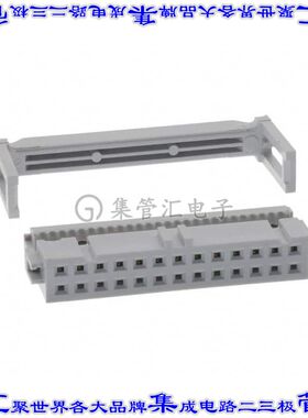 71600-026LF 矩形连接器26POS插座2排2.54mm母插口灰色IDC镀金自