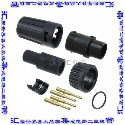 6280-4PG-513 圆形连接器4POS插头公引脚压接镀金自由悬挂