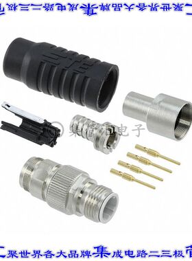 1-2823445-4 圆形连接器4POS插头公引脚压接镀金自由悬挂