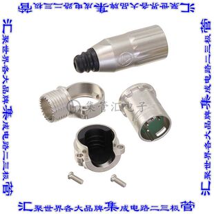 R4MZ 圆形连接器4POS插座公形引脚焊杯银自由悬挂直角