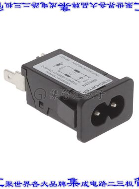 5008.2016 电源接入连接器2POS插座公形引脚IEC320-C8面板安装卡