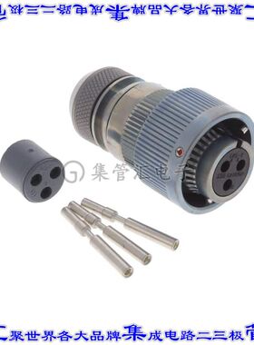 CA3106E14S-1S-B-15-A240 圆形连接器3POS插头母插口压接银自由悬