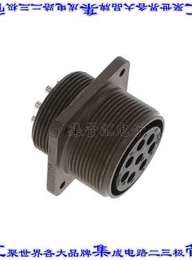 10-069322-23S 圆形连接器8POS插座母插口焊杯银面板安装