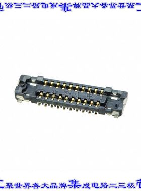 AXG120144A 板对板连接器20POS插口中央触点带2排0.35mm表贴SMD镀