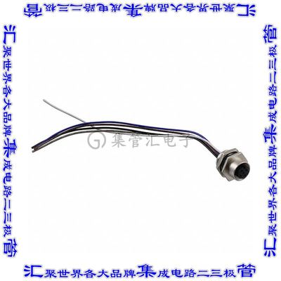 M12A-05PFFC-SH8B15 圆形连接器5POS插座母插口导线引线镀金面板