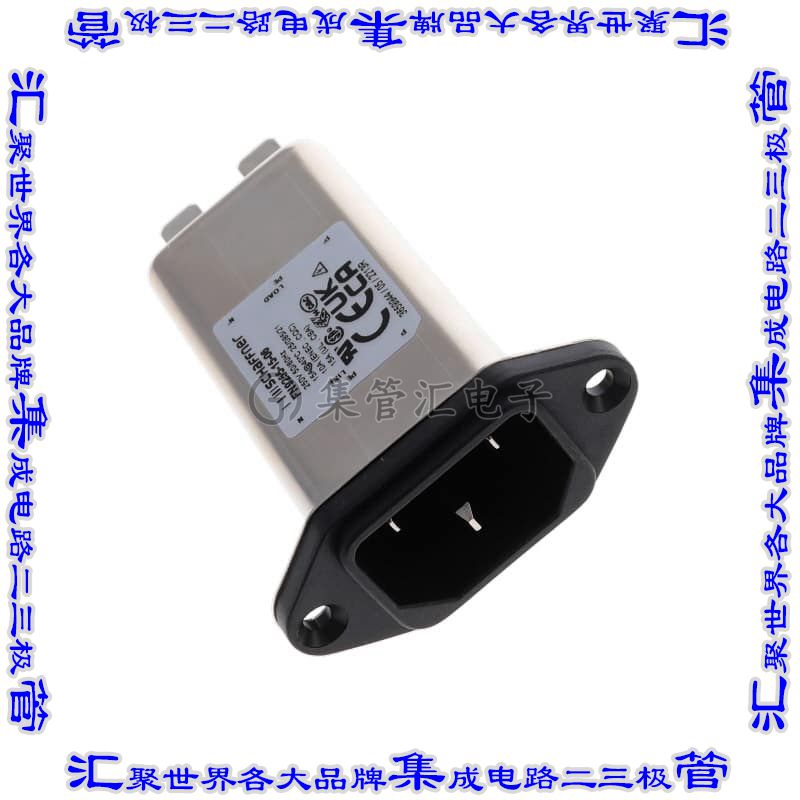 FN9255-15-06 电源接入连接器3POS插座公型片状插脚IEC320-C14面