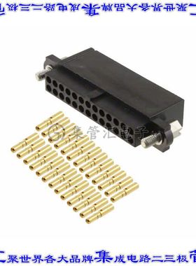 M80-4652605 矩形连接器26POS插座2排2mm母插口黑色压接镀金自由