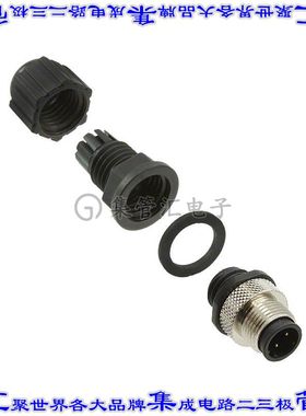 3N104-D000-S08 BF 圆形连接器4POS插头公引脚焊杯镀金自由悬挂