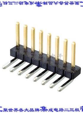 M50-3930842 针座连接器8POS接头1.27mm公形插针通孔直角镀金