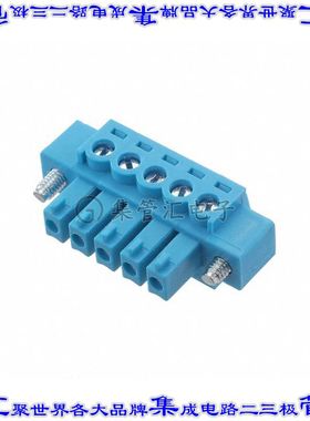 TBP02P1W-381-05BE 端子块连接器5POS插头母插口3.81mm蓝色自由悬
