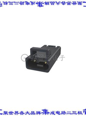 FLHP2300 矩形连接器2POS插座2.5mm公引脚黑色压接锡自由悬挂