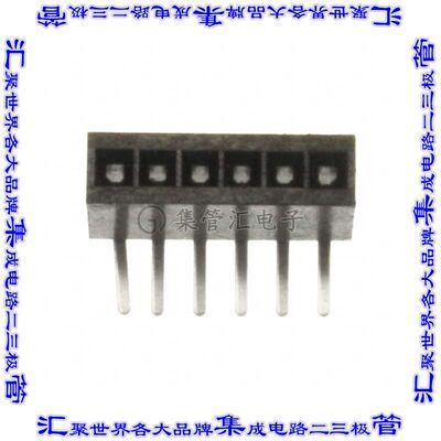 LPPB061NGCN-RC 针座连接器6POS插座1.27mm母形插口通孔直角镀金