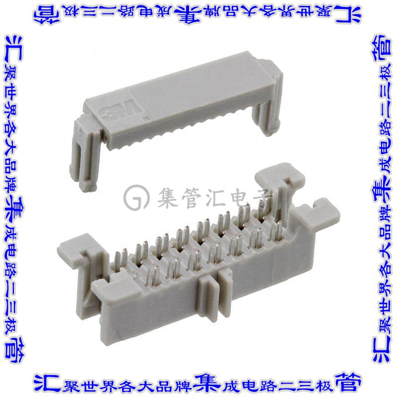 45116-020030 矩形连接器16POS插座2排1.27mm母插口IDC镀金自由悬